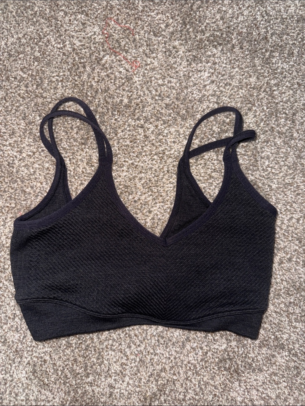 BuffBunny Black V-Neck Seamless Bralette